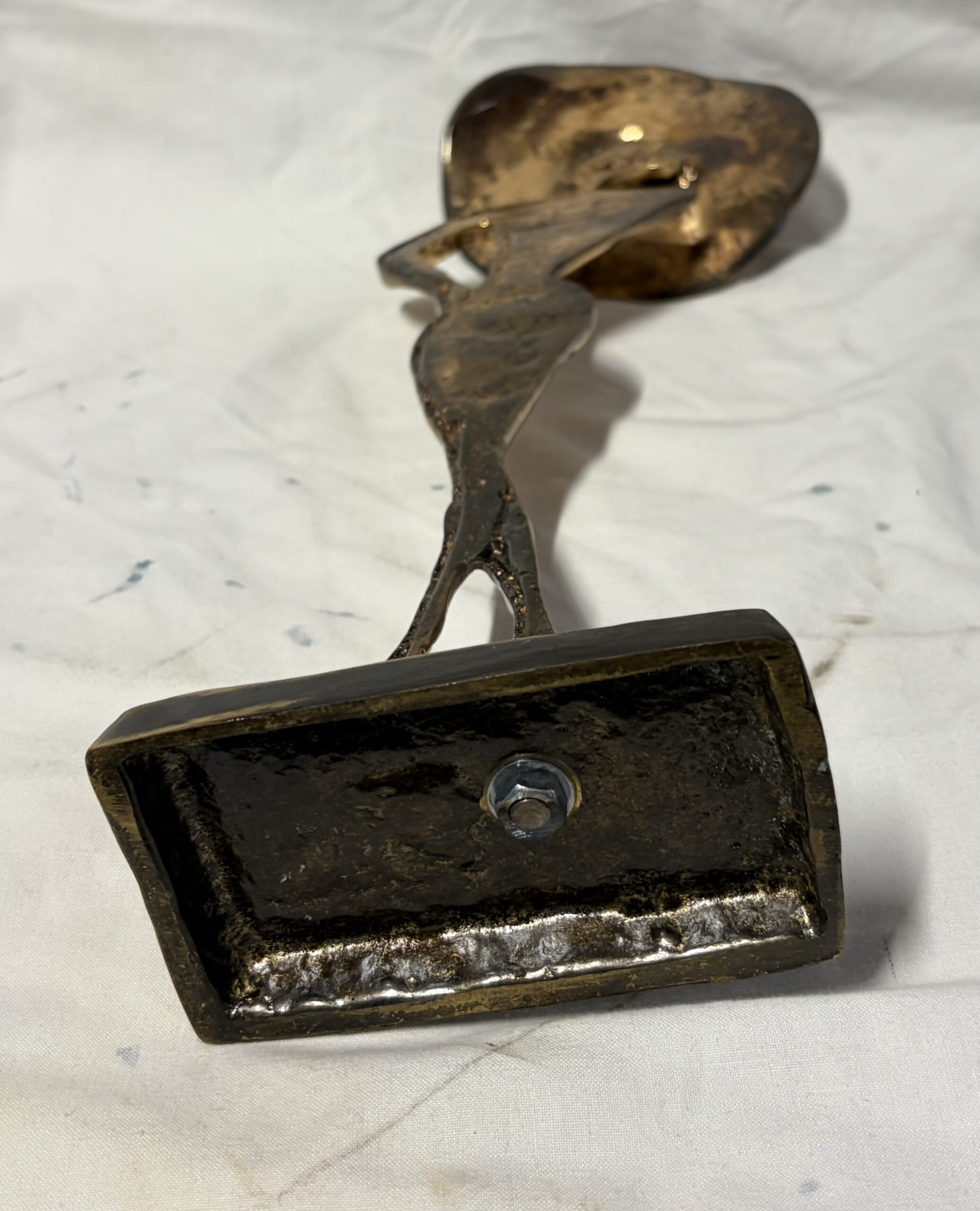 1970/80 ‘The Two Elegant Women with Hats’ Bronze Sculptures, Signed LOHE - Image 12