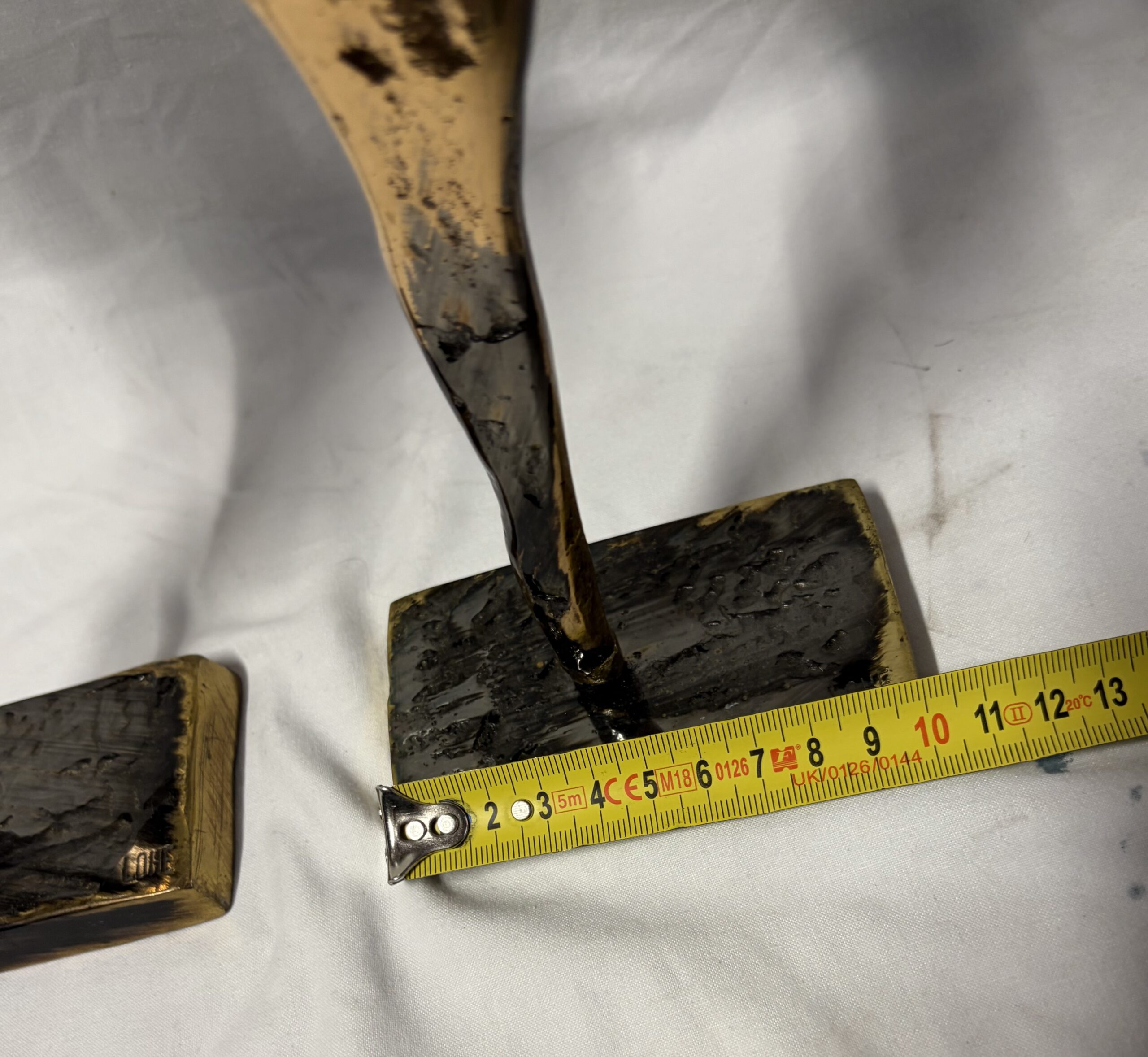 1970/80 ‘The Two Elegant Women with Hats’ Bronze Sculptures, Signed LOHE - Image 4