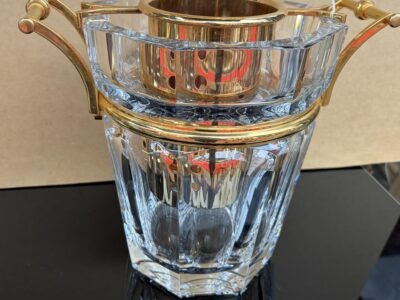 1970′ Seau A Champagne Baccarat Modèle « Harcourt » Signé état neuf