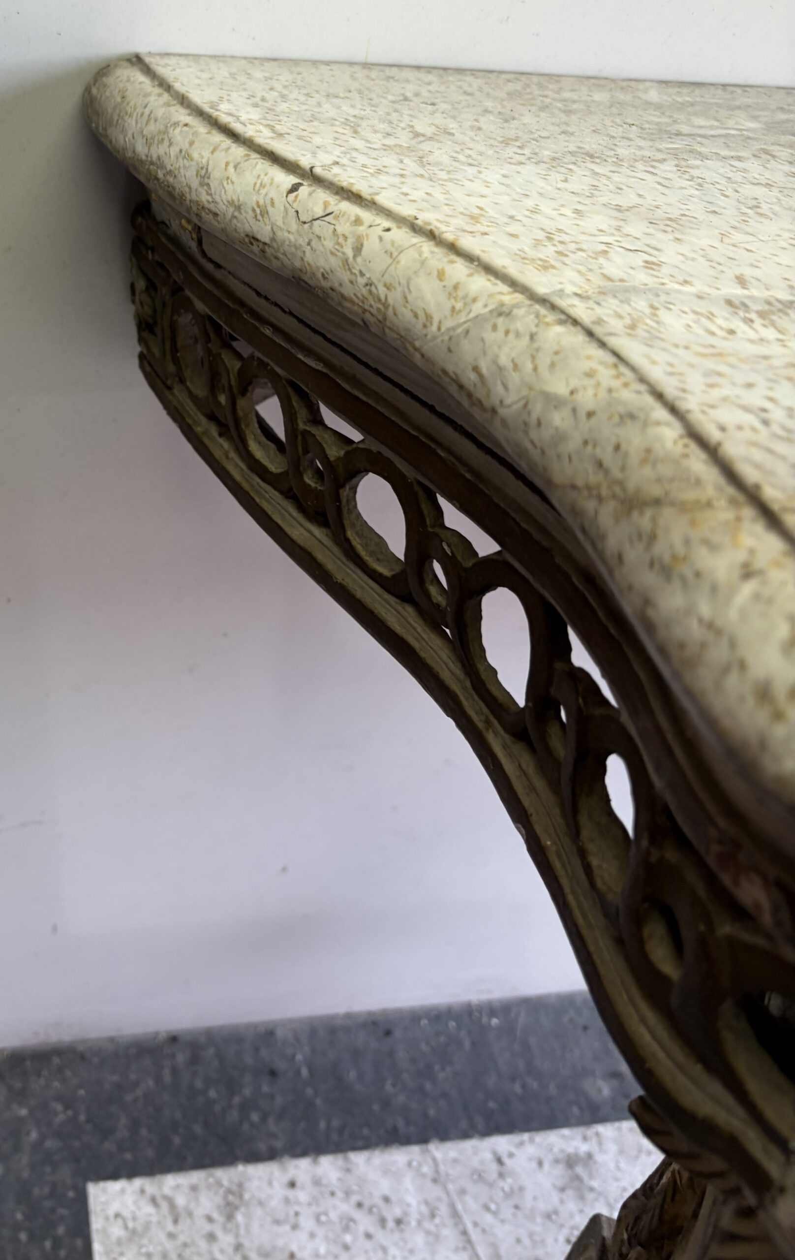 Console Louis 16 Epoque 18ème en Bois Peint A Restaurer – Image 16