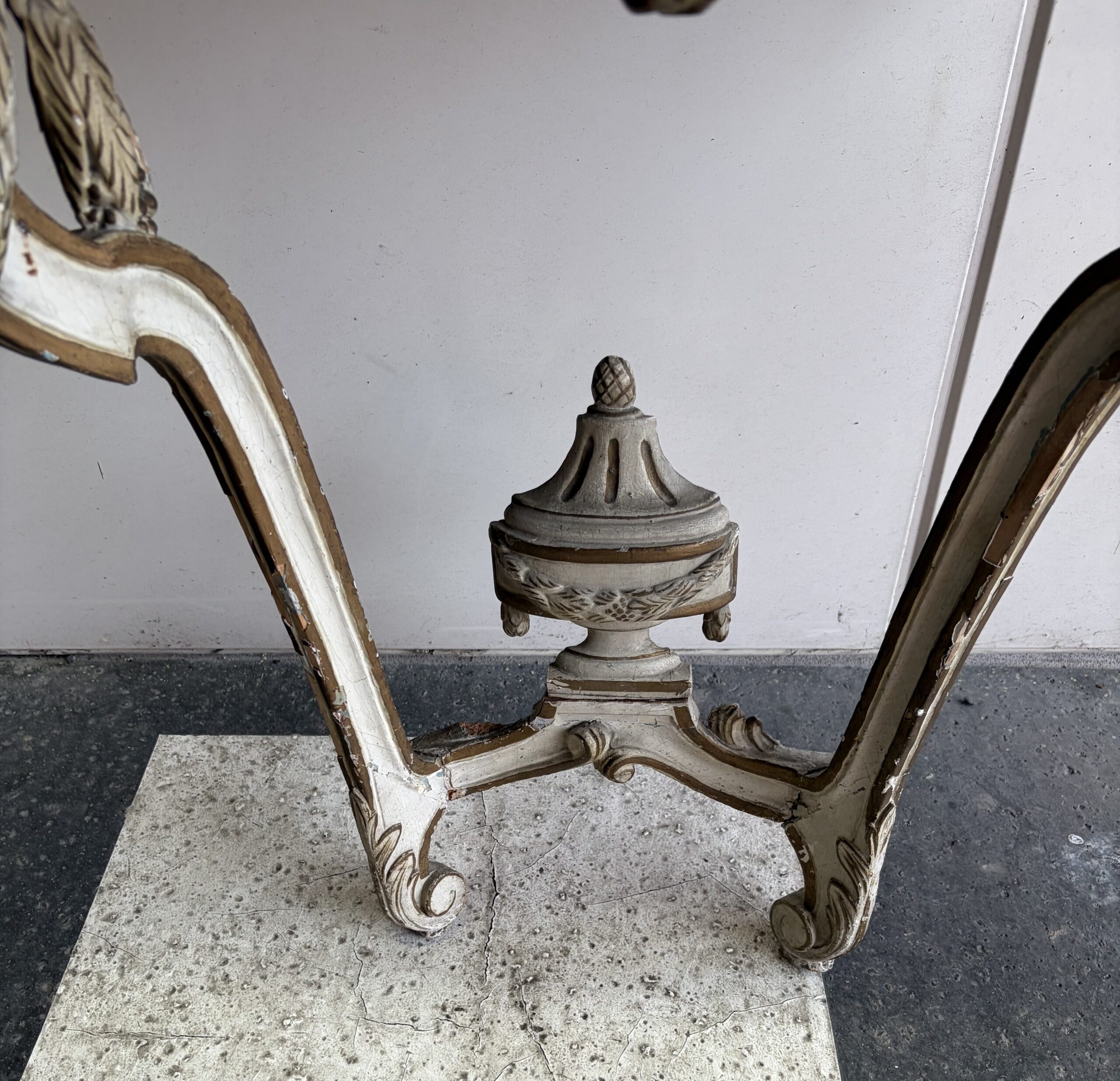 Console Louis 16 Epoque 18ème en Bois Peint A Restaurer – Image 13