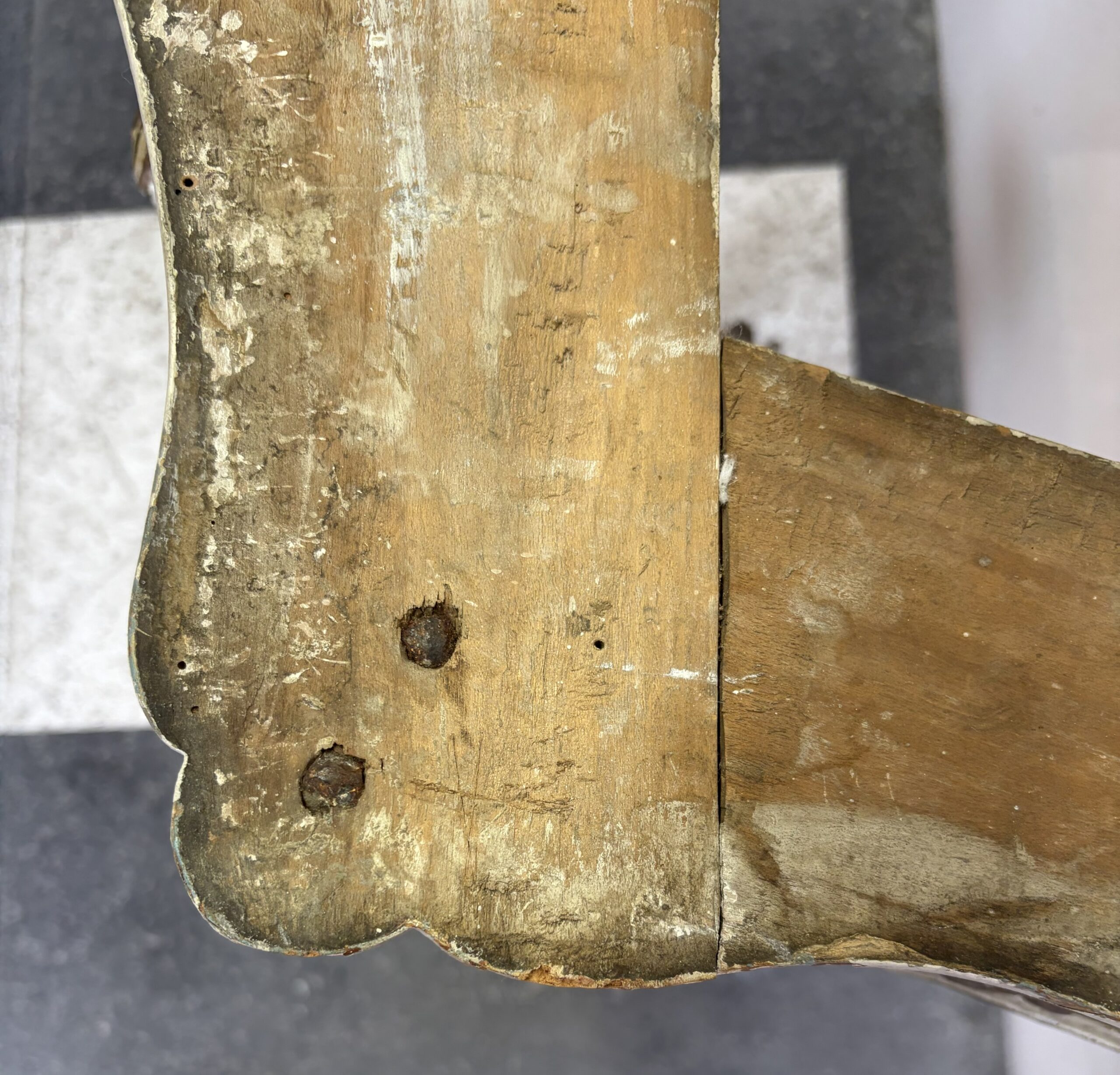 Console Louis 16 Epoque 18ème en Bois Peint A Restaurer – Image 9