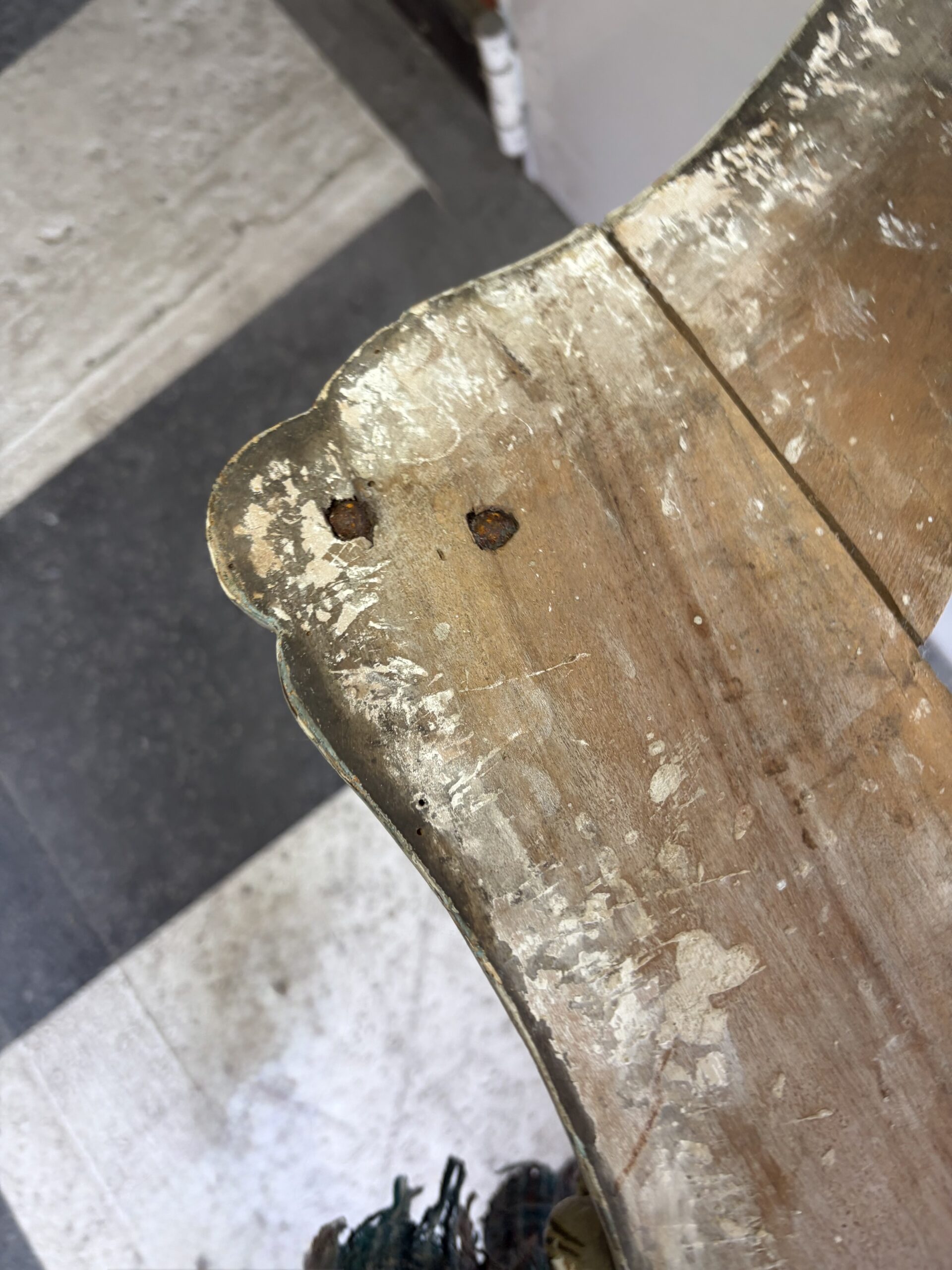 Console Louis 16 Epoque 18ème en Bois Peint A Restaurer – Image 8