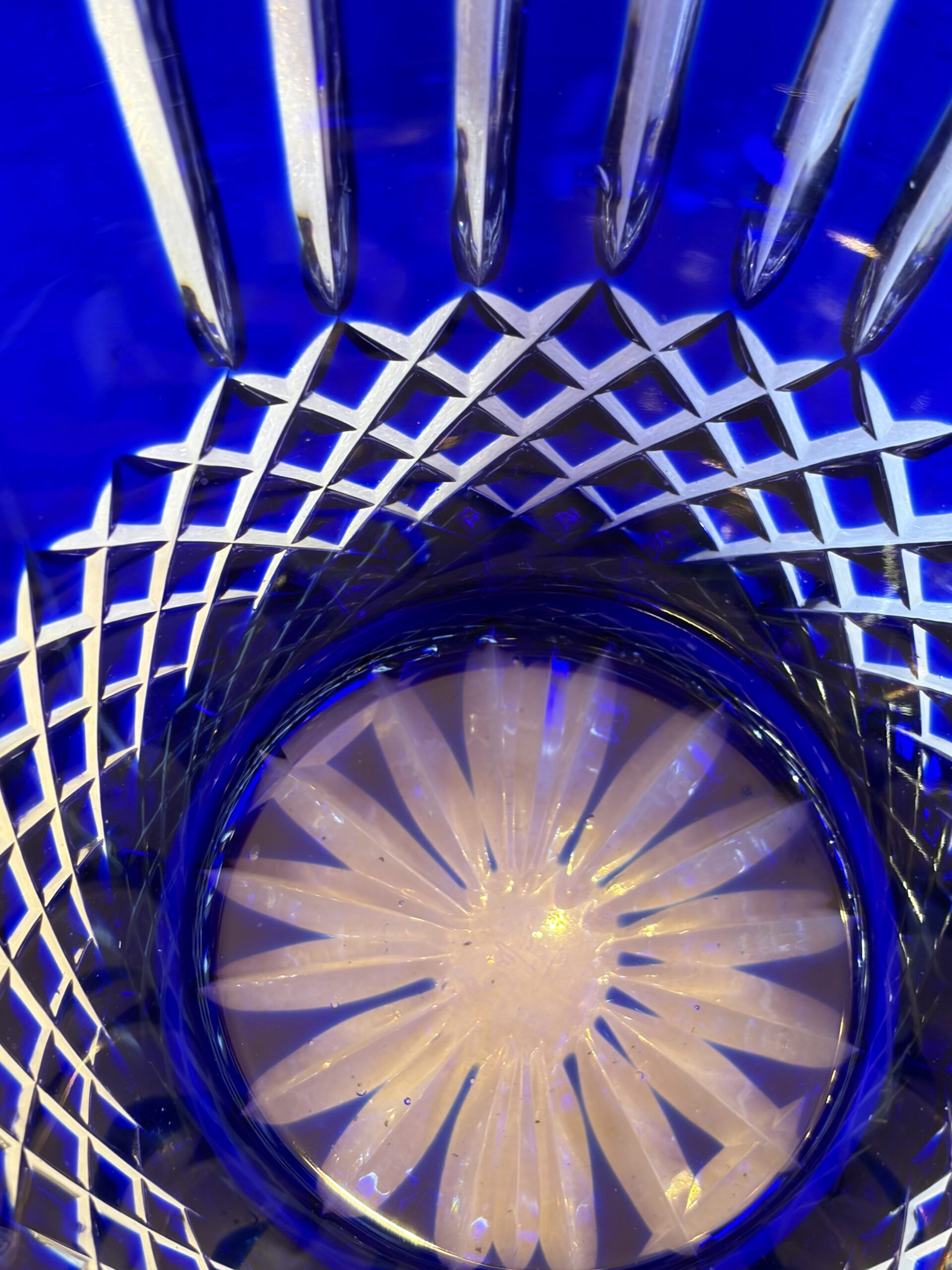 1950-70′ Seau a Champagne Cristal Style St Louis H 25,5 Ø 28,5 cm Signé – Image 9