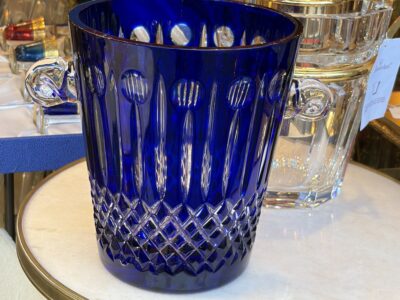 1950-70′ Crystal Champagne Bucket, St Louis Style, H 25.5 cm, Ø 28.5 cm, Signed