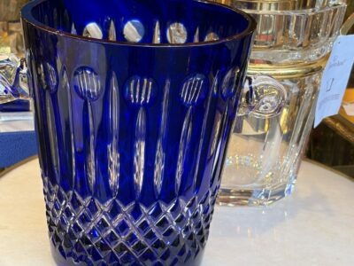 1950-70′ Seau a Champagne Cristal Style St Louis H 25,5 Ø 28,5 cm Signé