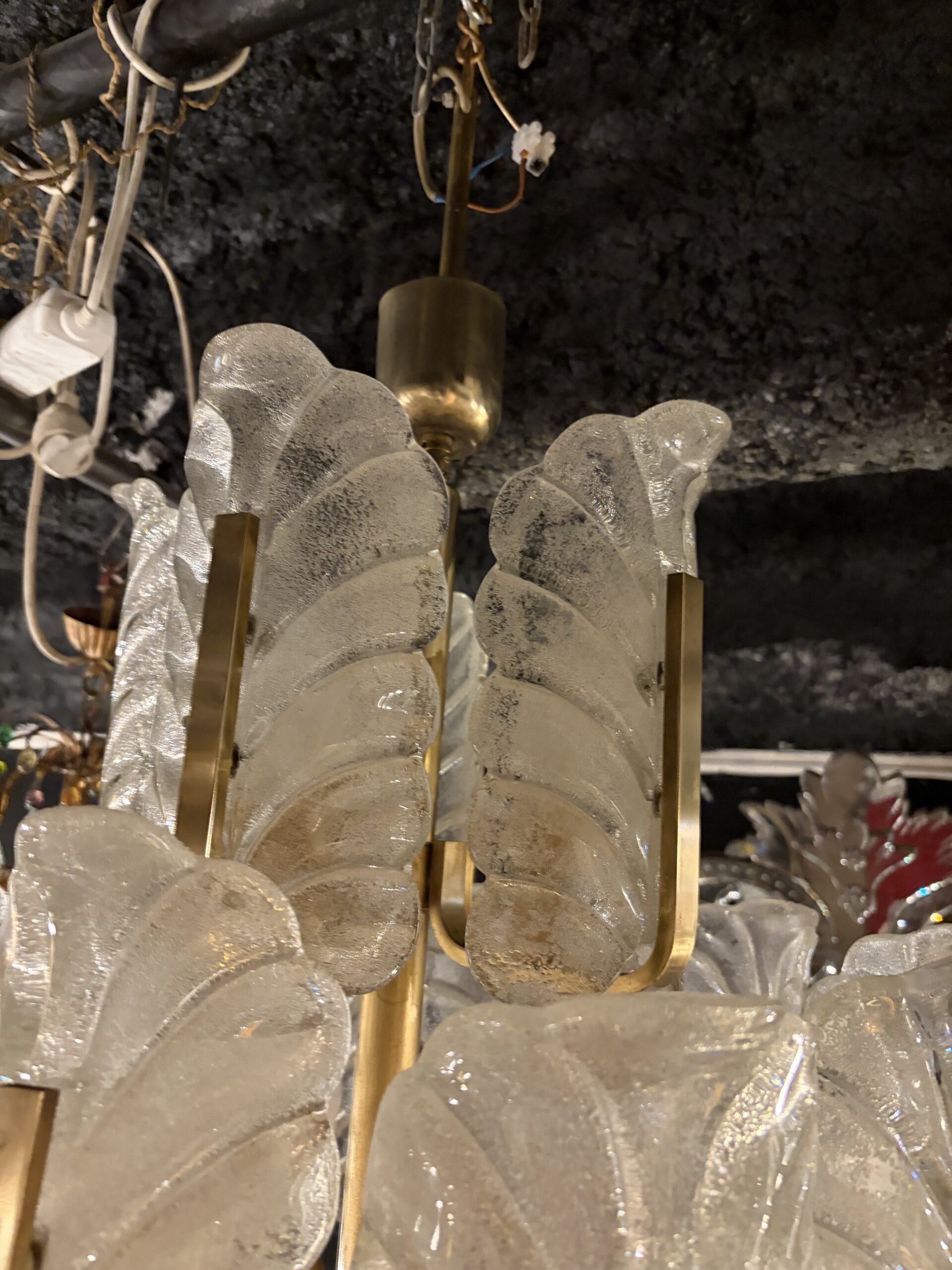 1970′ Lustre 15 Ampoules A 2 Niveaux,Carl Fagerlund Cristal Diamètre 55 x H 77 cm – Image 14