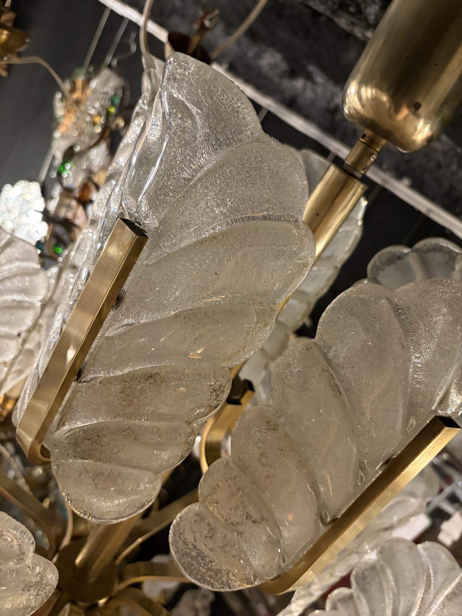 1970′ Lustre 15 Ampoules A 2 Niveaux,Carl Fagerlund Cristal Diamètre 55 x H 77 cm – Image 13