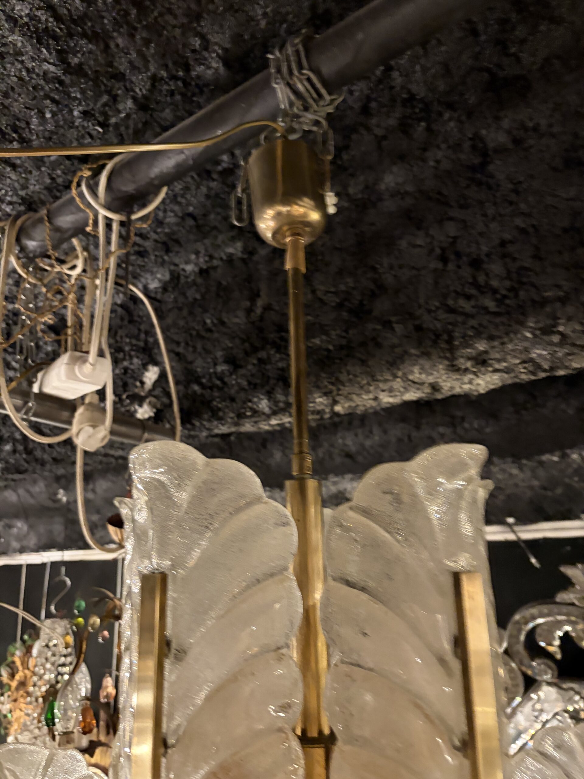 1970′ Lustre 15 Ampoules A 2 Niveaux,Carl Fagerlund Cristal Diamètre 55 x H 77 cm – Image 5