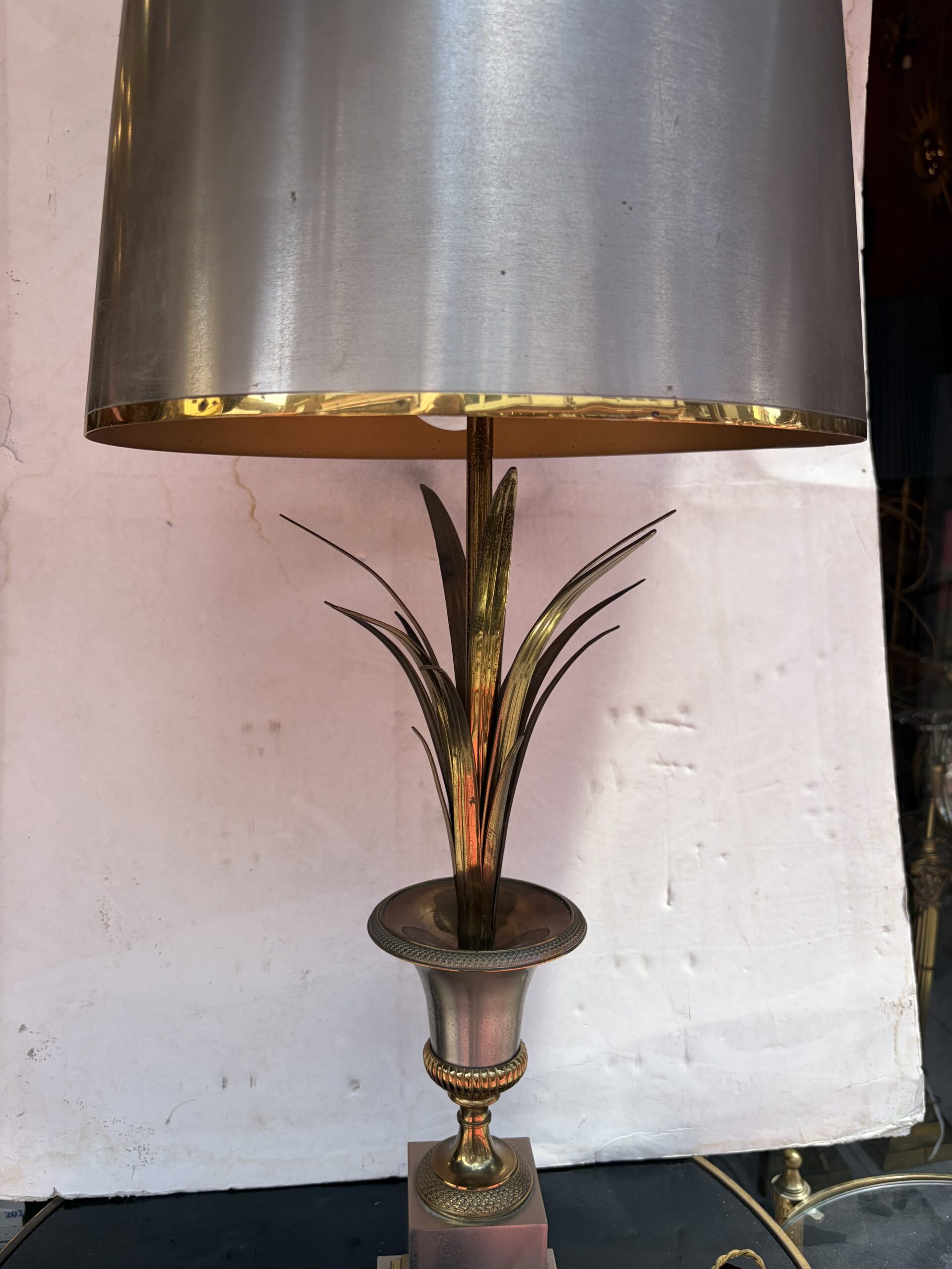 1970′ Maison Charles Lampe Vase medicis En Bronze Signée