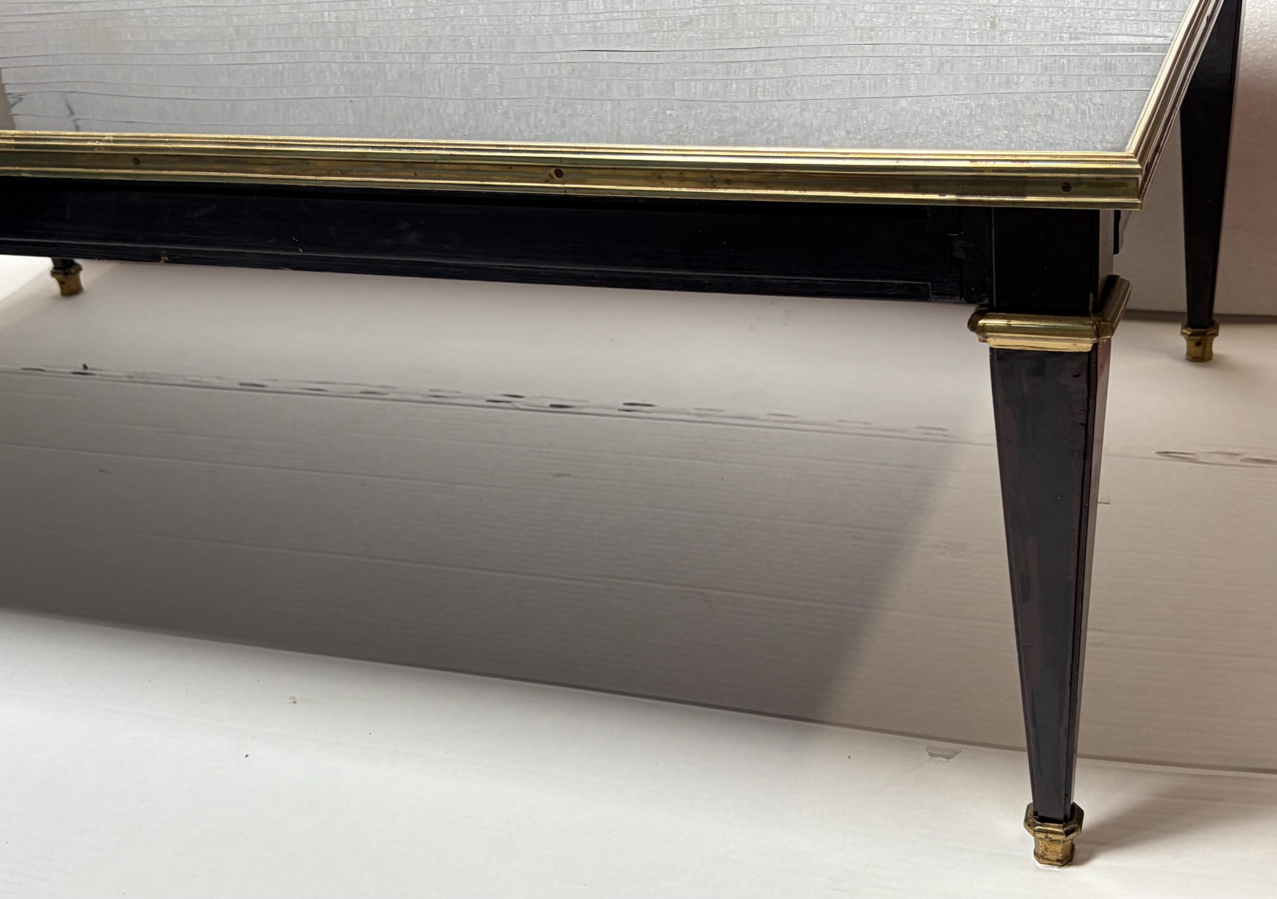 1950/70 Gerard MILLE Pour Maison Jansen Table Basse Bois Laqué Noir 121 x 71 cm – Image 11