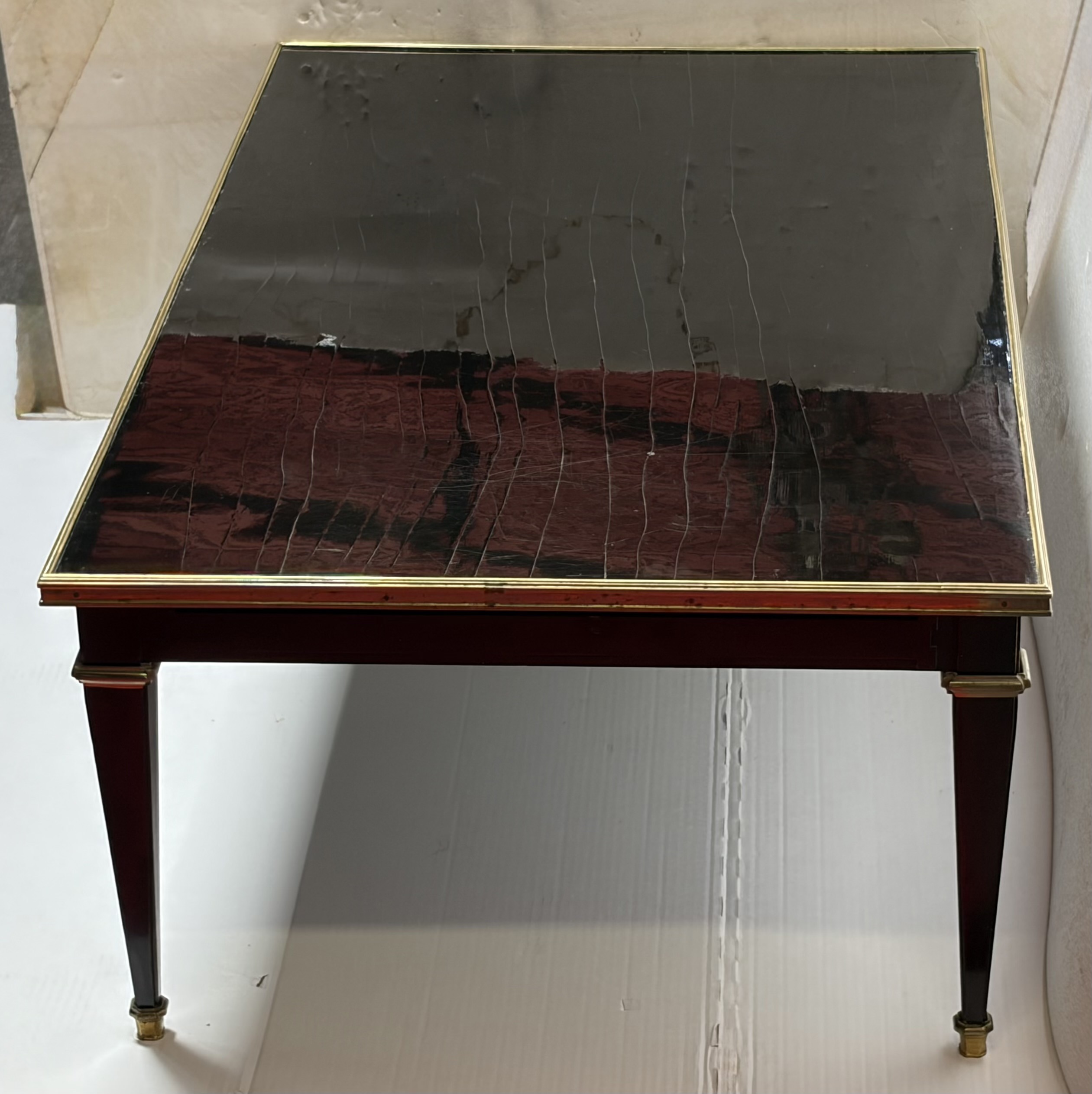 1950/70 Gerard MILLE Pour Maison Jansen Table Basse Bois Laqué Noir 121 x 71 cm – Image 8