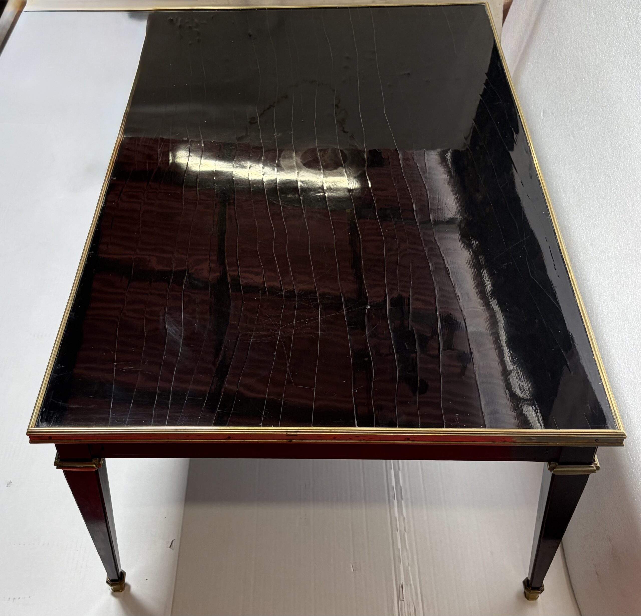 1950/70 Gerard MILLE Pour Maison Jansen Table Basse Bois Laqué Noir 121 x 71 cm – Image 7