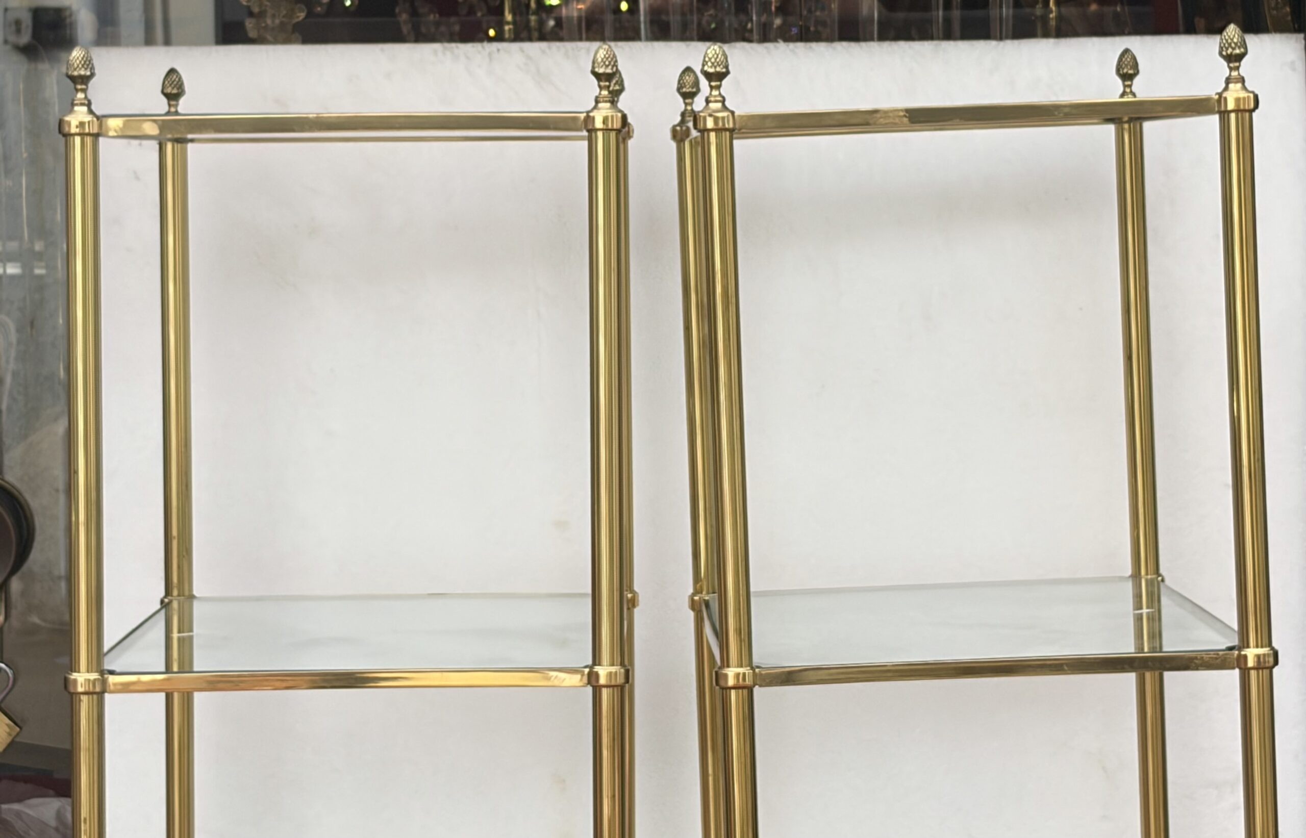 1970s Pair of 5-Tier Bronze Shelves by Maison Baguès, Glass Tops, 36.5 x 54 x 163 cm - Image 18