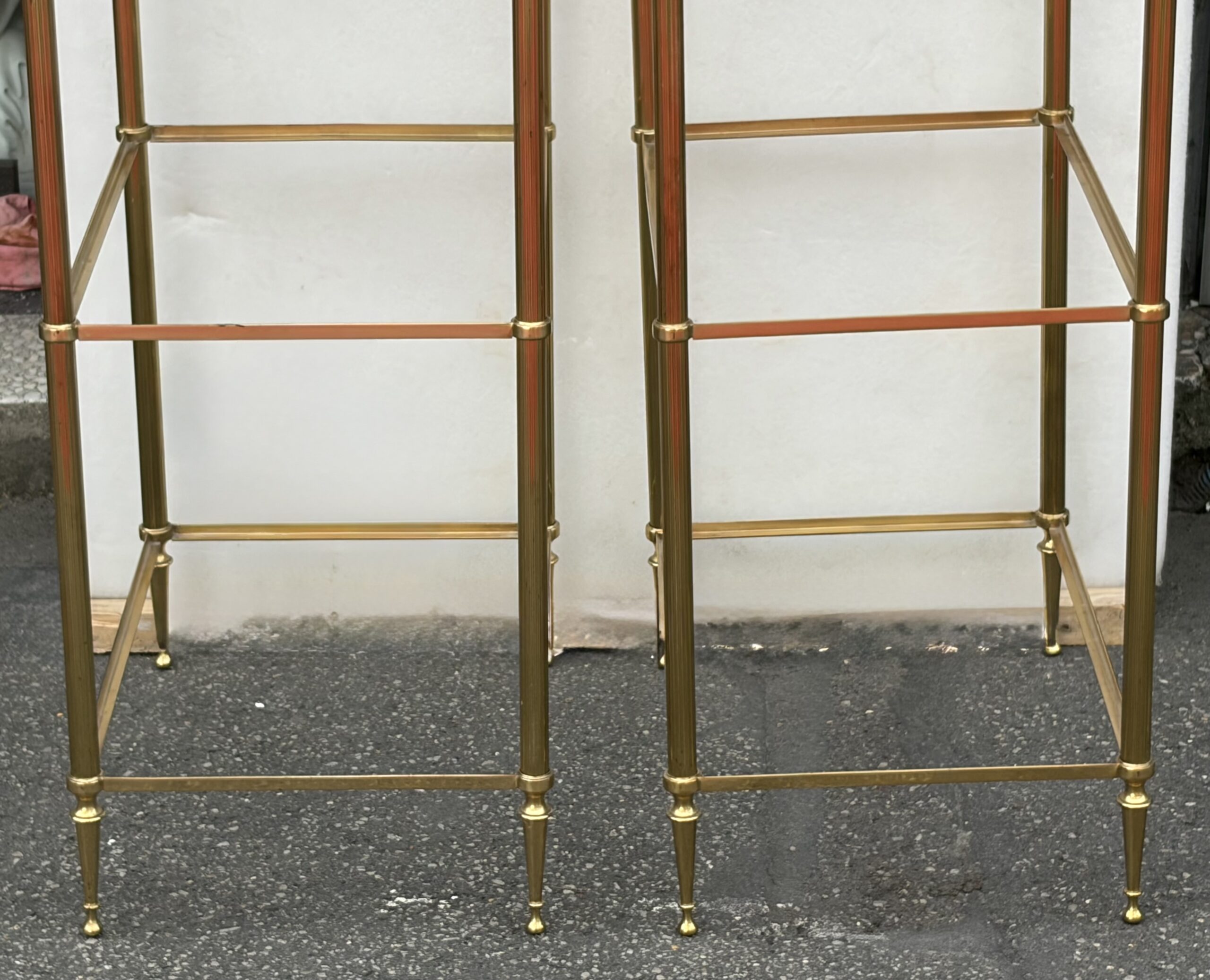 1970s Pair of 5-Tier Bronze Shelves by Maison Baguès, Glass Tops, 36.5 x 54 x 163 cm - Image 16