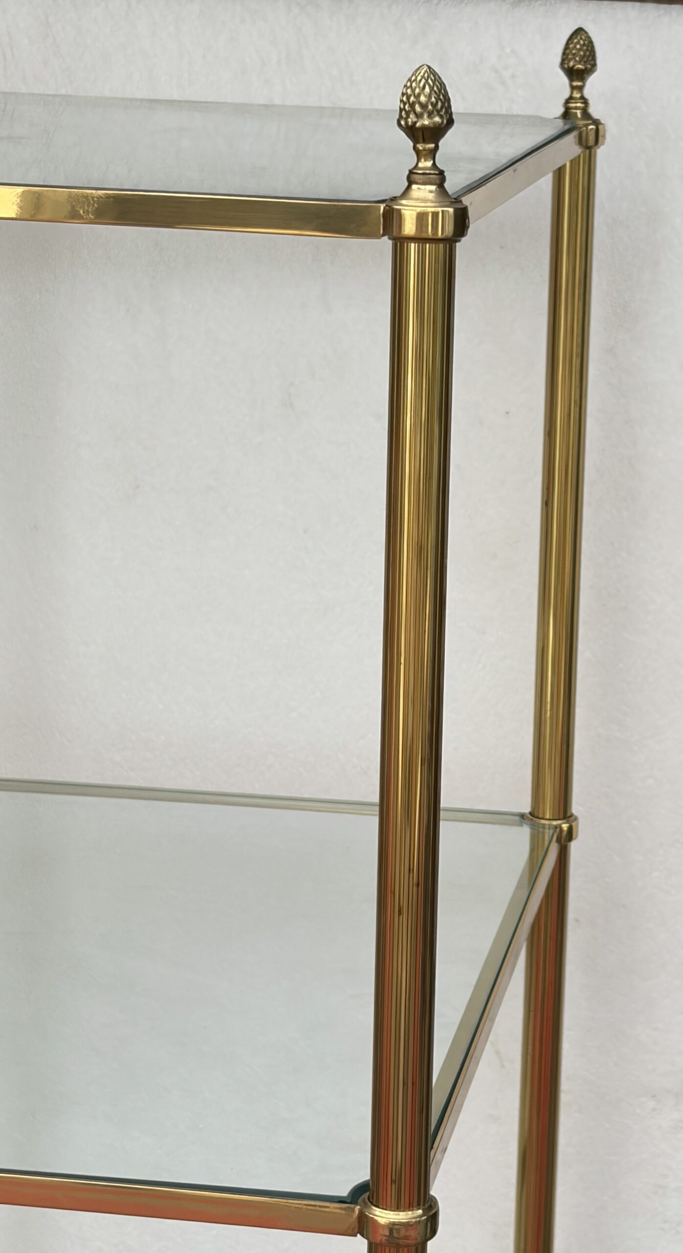 1970s Pair of 5-Tier Bronze Shelves by Maison Baguès, Glass Tops, 36.5 x 54 x 163 cm - Image 9
