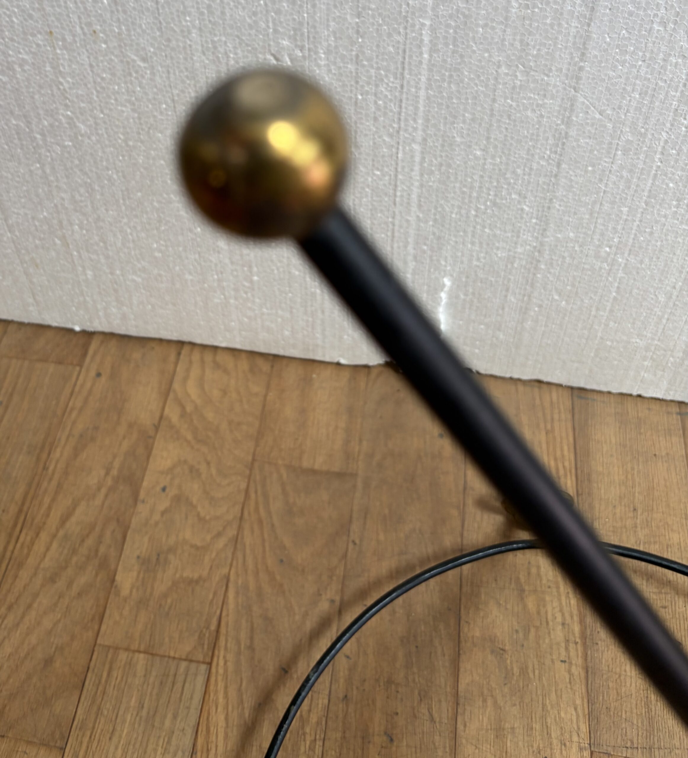 1940/50′ Guéridon Fer Forgé Ornements En Laiton Style Jacques Adnet – Image 6