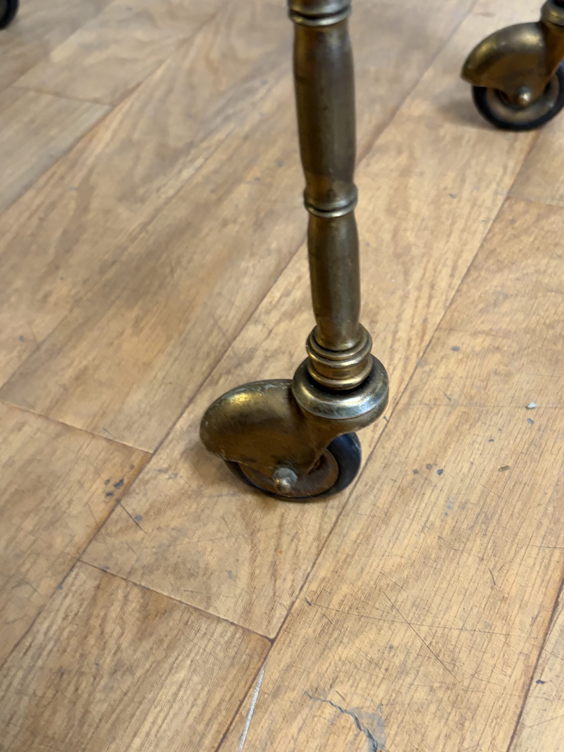 1950/70′ Maison Bagués Rolling Trolley Bronze Bamboo Deco With Towel Holder 38 X 35 X H 75 cm - Image 9
