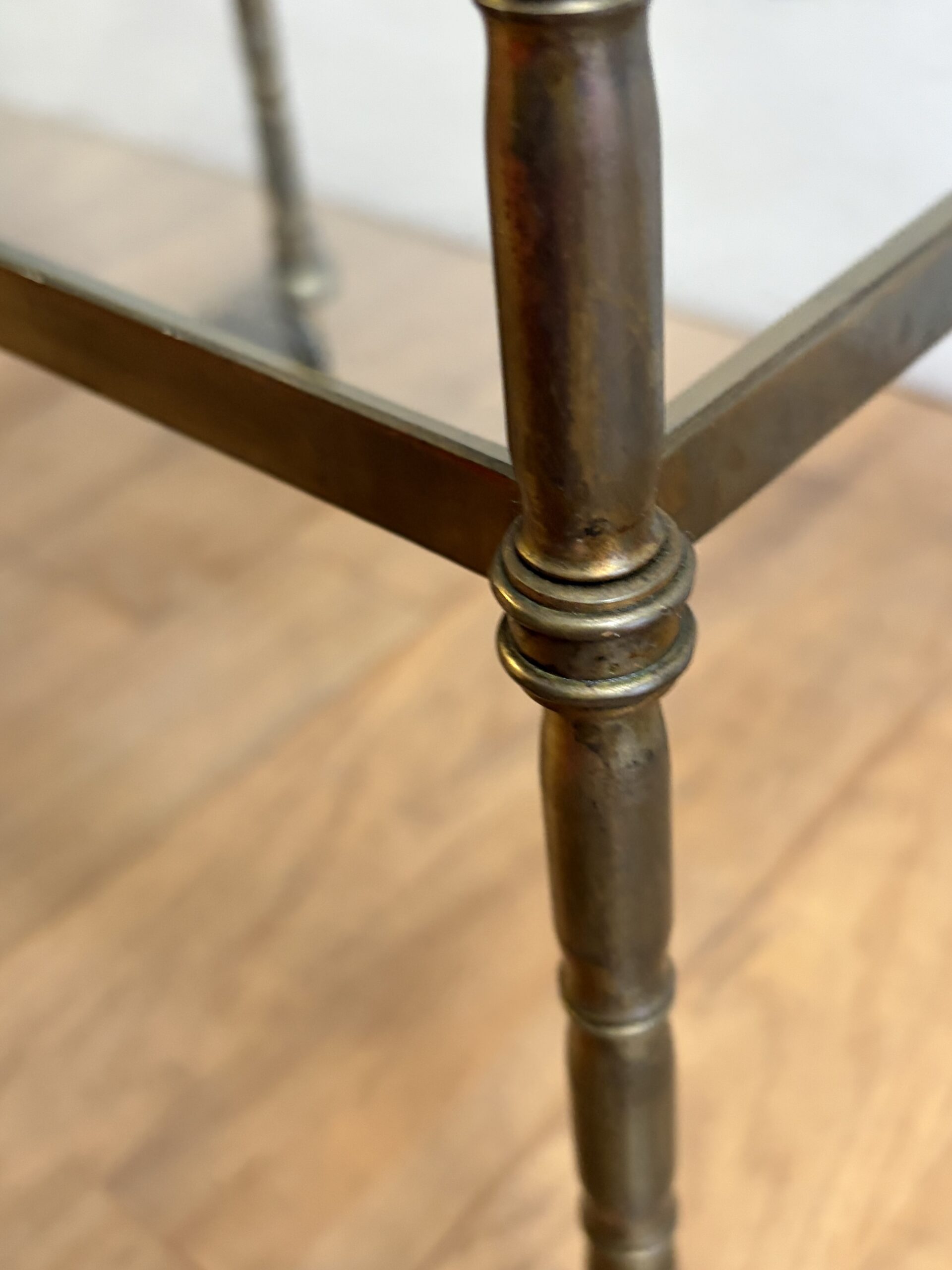 1950/70′ Maison Bagués Rolling Trolley Bronze Bamboo Deco With Towel Holder 38 X 35 X H 75 cm - Image 8