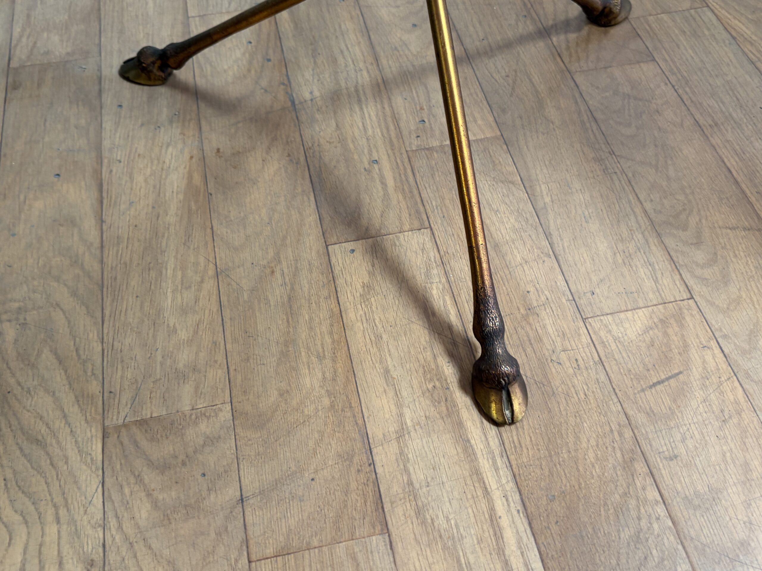 1950s–1970s Pair of Bronze Tripod Side Tables by Maison Jansen - Image 7