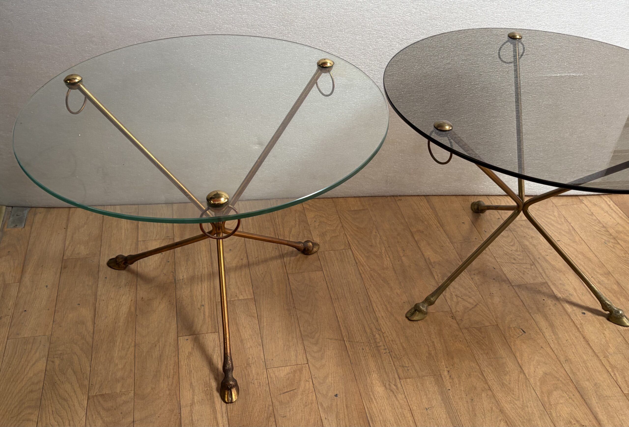 1950s–1970s Pair of Bronze Tripod Side Tables by Maison Jansen - Image 3
