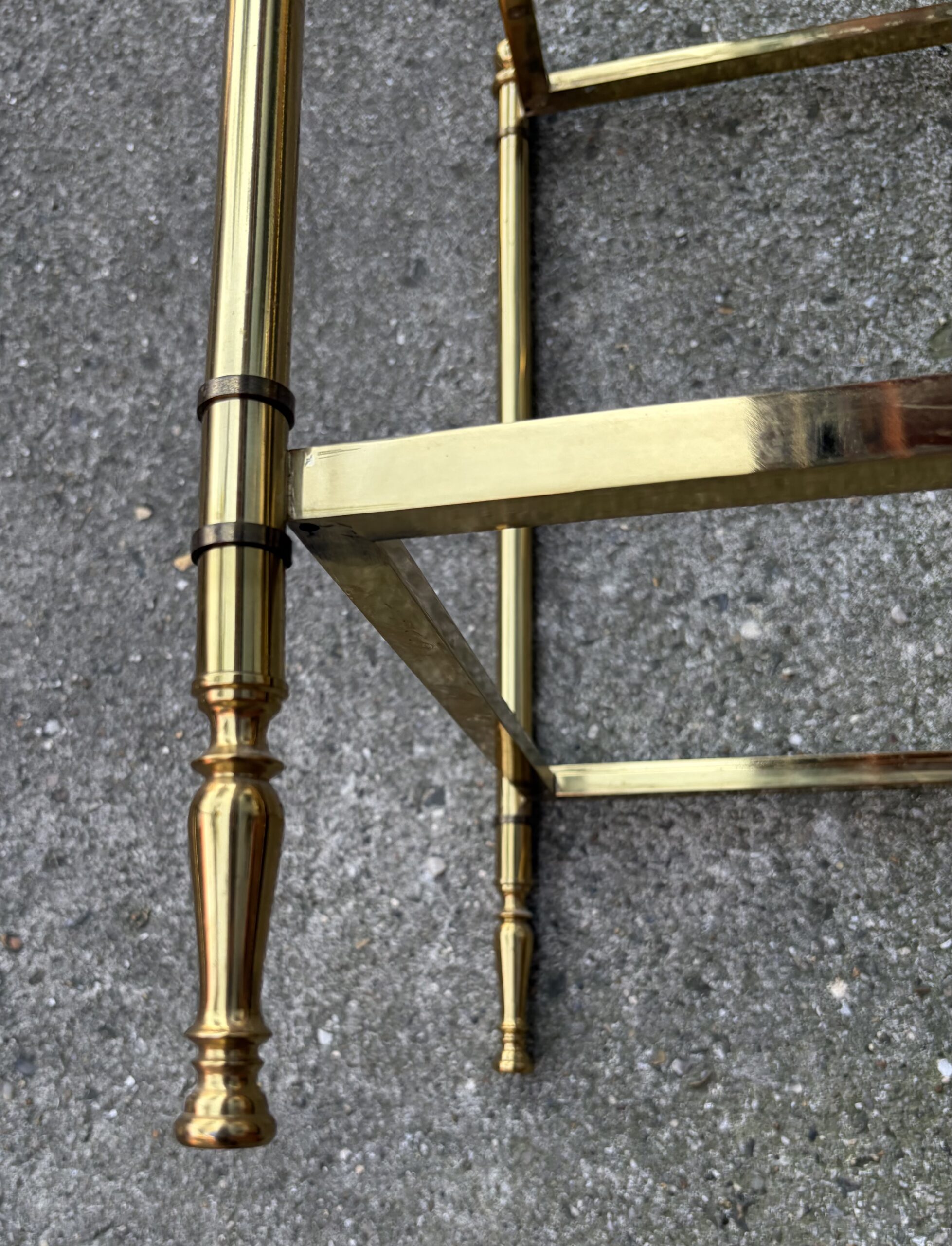 1970s Pair of Two-Tiered Bronze End Tables by Maison Jansen with Smoked Glass Tops, 43 x 33 x H 62 cm - Image 12