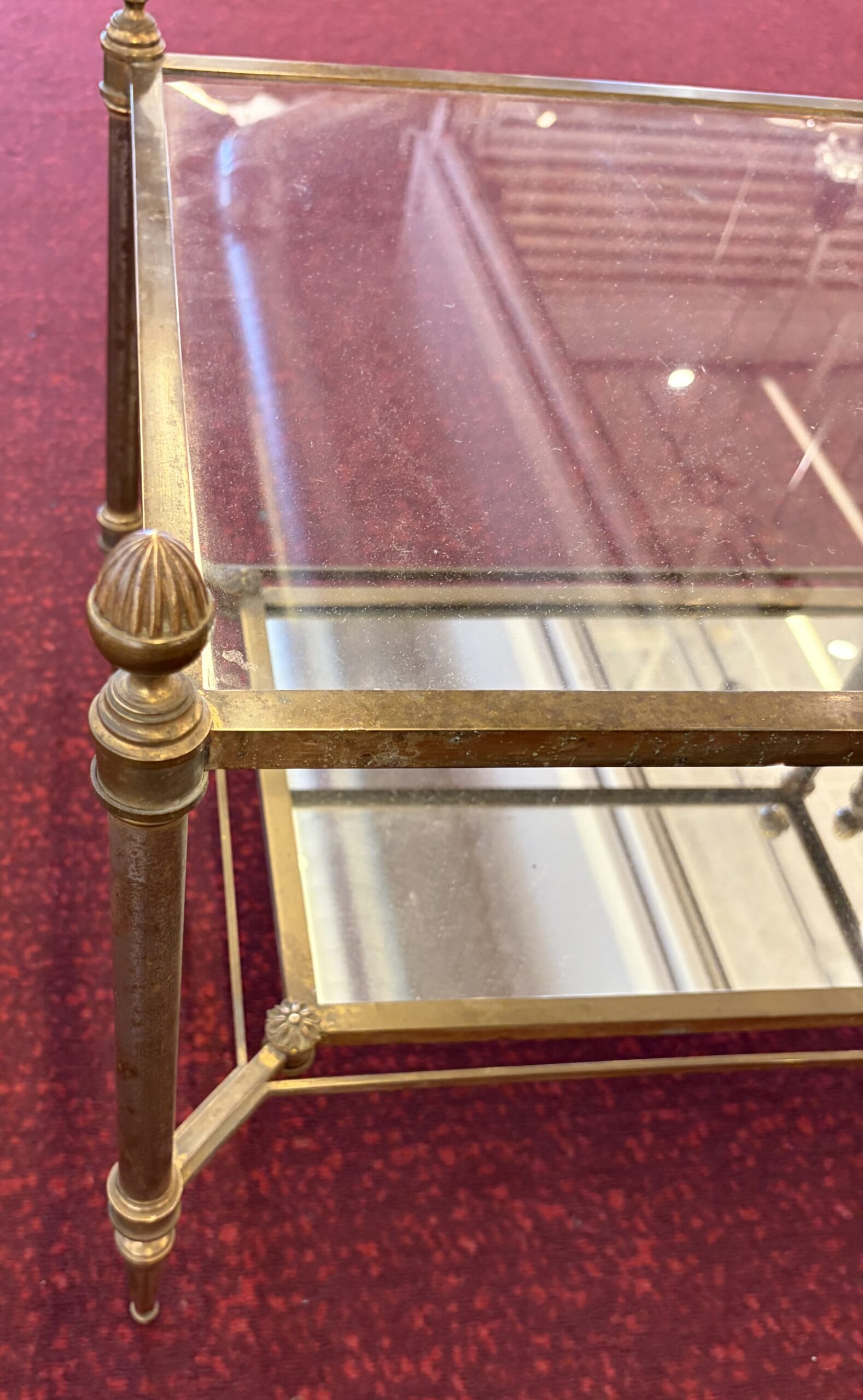 1950/70 Pair of Ends of Sofa Maison Jansen 48 X 62 X H 49 cm Bottom Mirror - Image 14