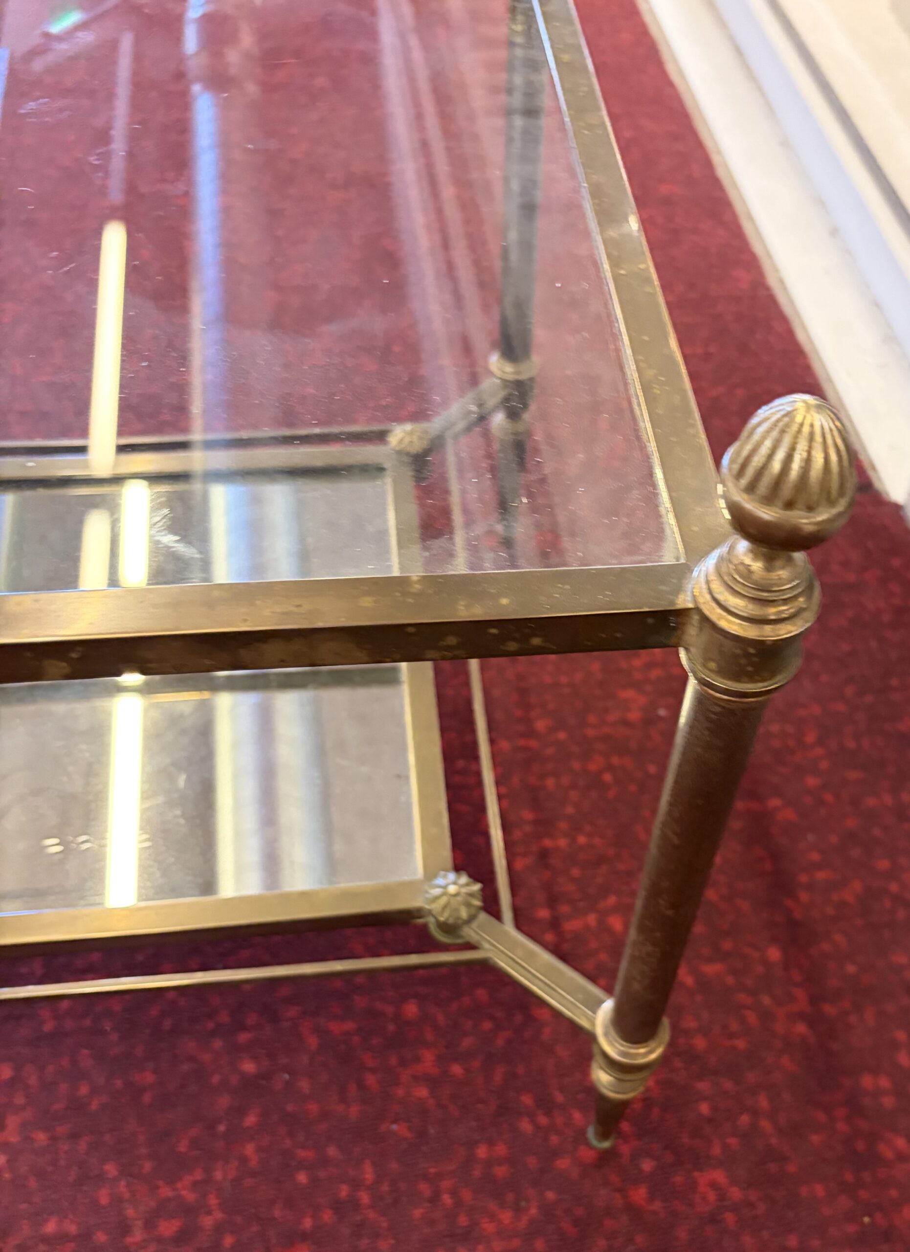 1950/70 Pair of Ends of Sofa Maison Jansen 48 X 62 X H 49 cm Bottom Mirror - Image 12
