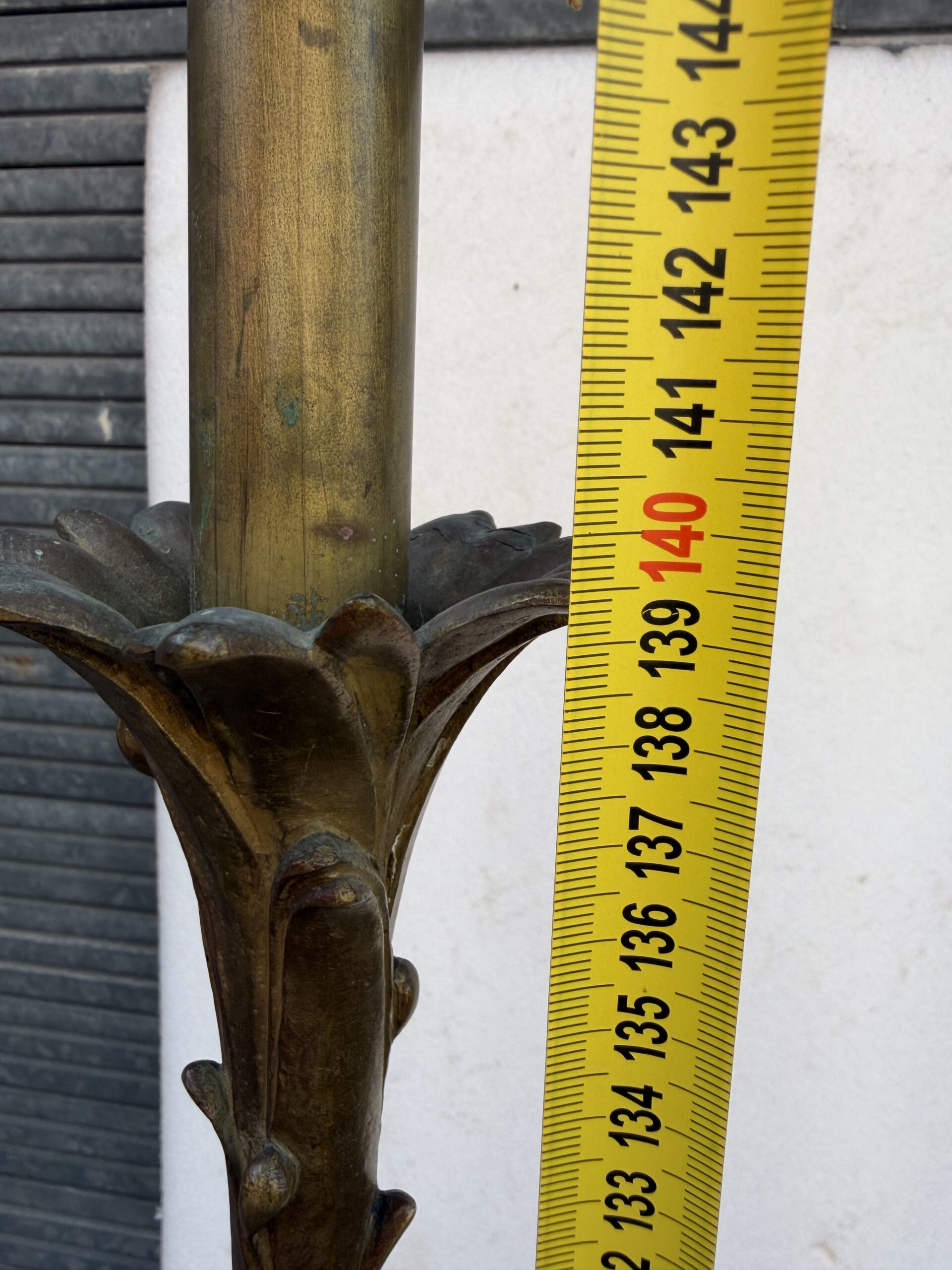 1970s Pair of Bronze Floor Lamps by Maison Bagués, “Decor Palmier” Design, H 160 - Image 5