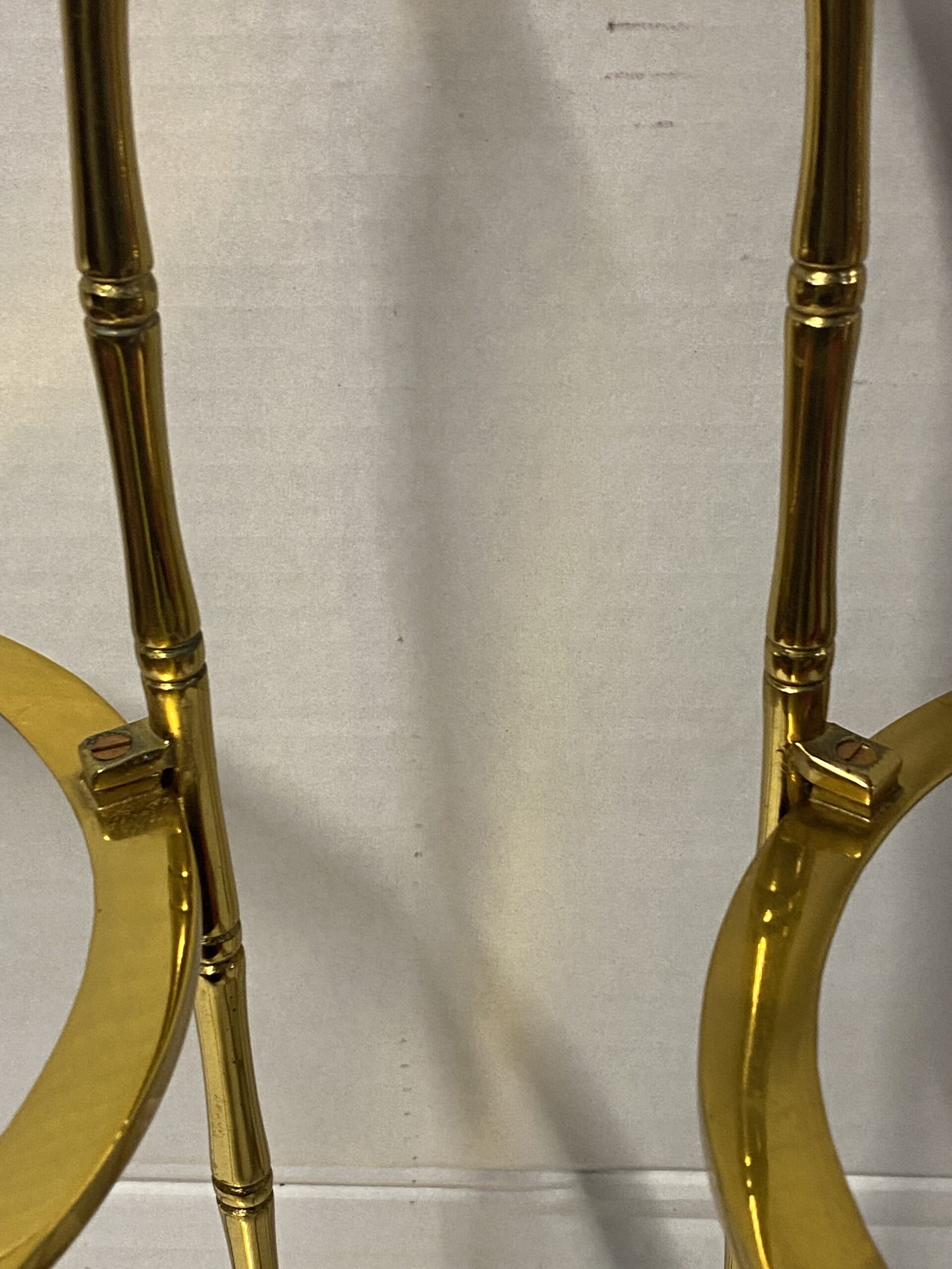 1970′ 2 Paires de Guéridons Bronze Doré Maison Bagués Décor Bambou ø 24 X H 50 cm – Image 21