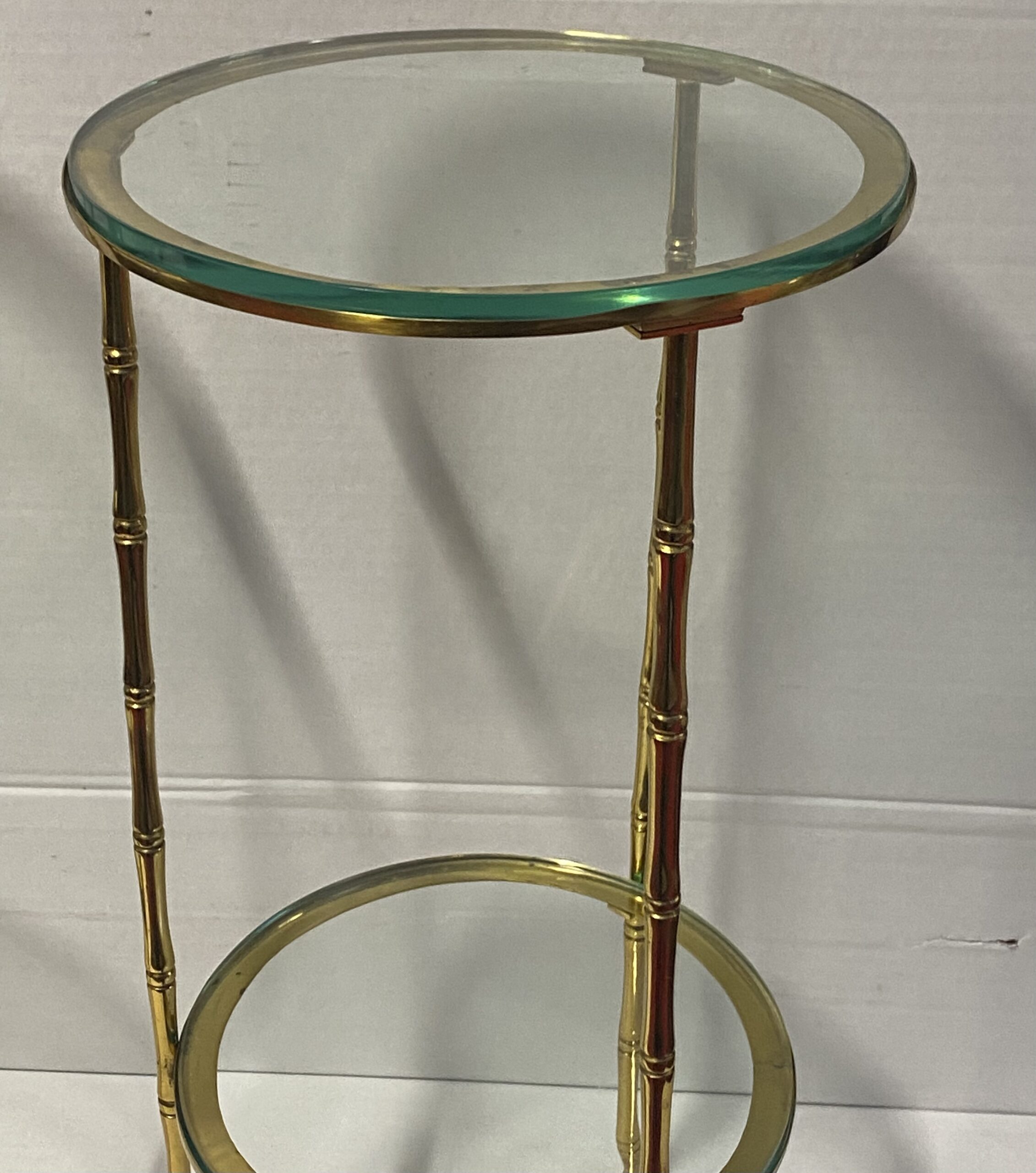 1970′ 2 Paires de Guéridons Bronze Doré Maison Bagués Décor Bambou ø 24 X H 50 cm – Image 12