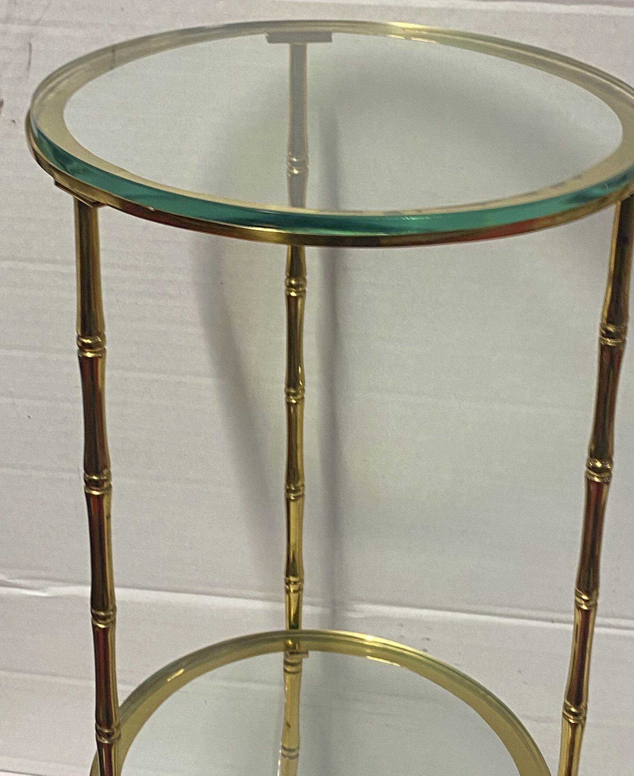 1970′ 2 Paires de Guéridons Bronze Doré Maison Bagués Décor Bambou ø 24 X H 50 cm – Image 11