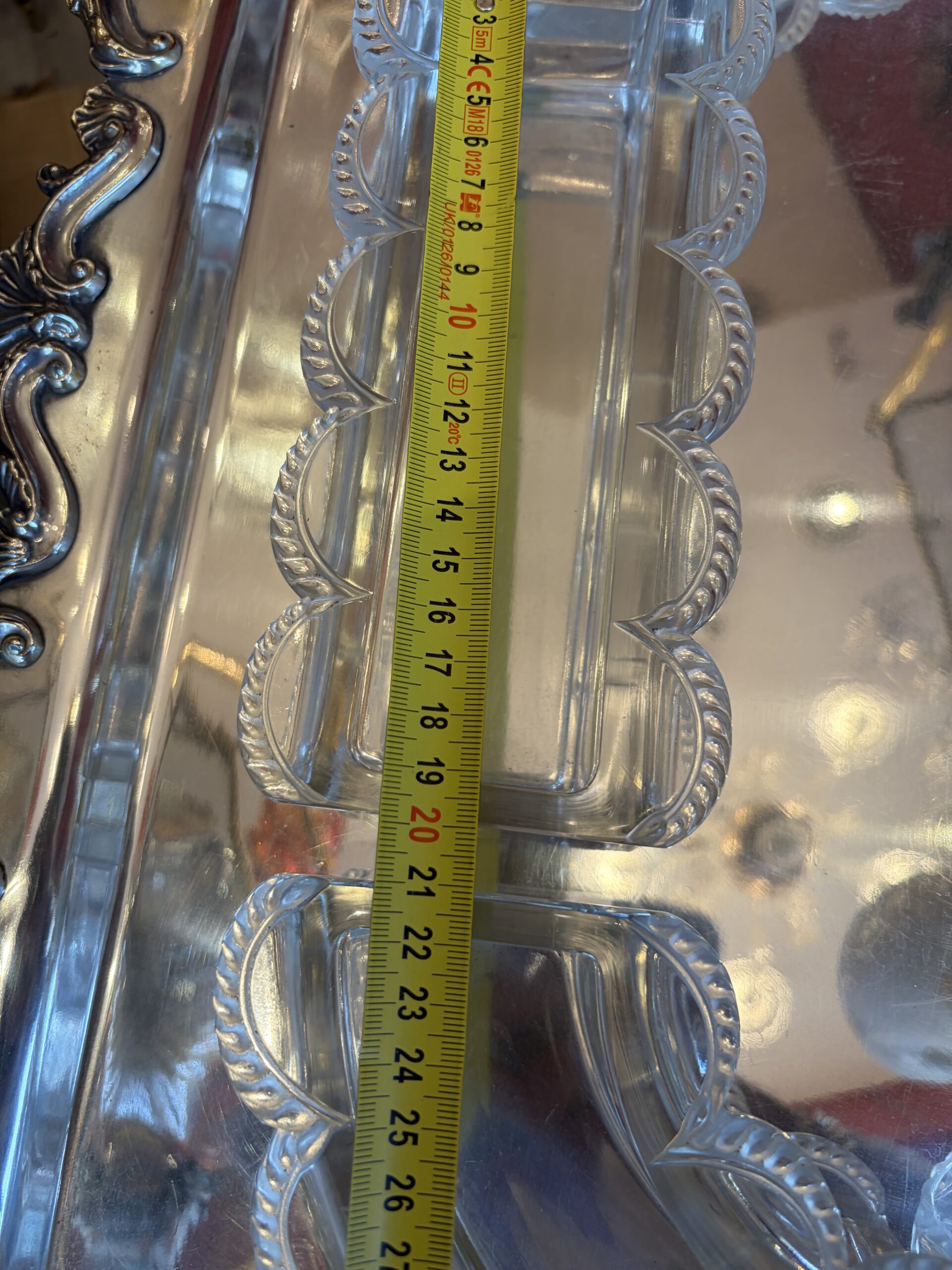 1950' Chemin de Table Cristal Lalique France Modèle Festons Signé – Image 5