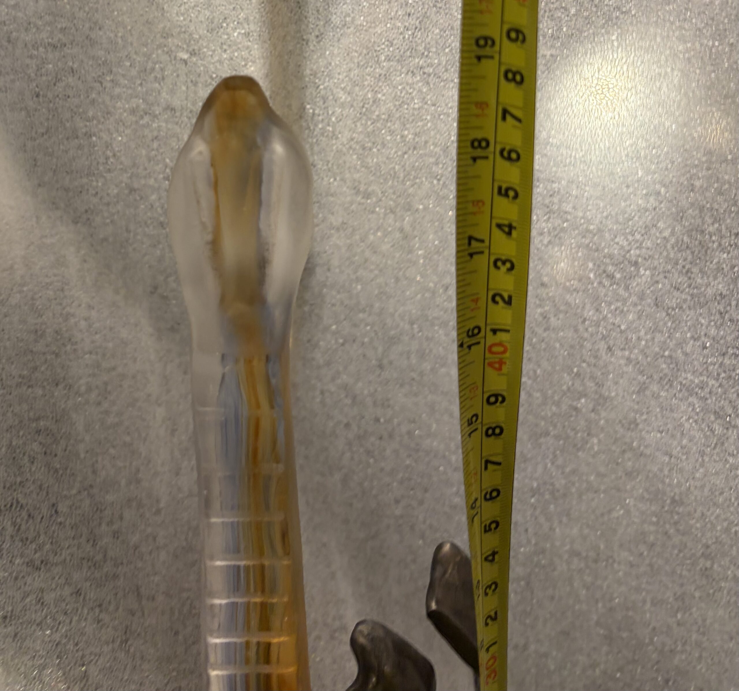 1970/80 Lampe Guitare En Bronze Et Pate De Verre , Sculpture Signée LOHE – Image 5